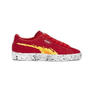 PUMA Patrol X Marshall Suede Lace Up Youth Boys Red Sneakers Casual Shoes 38848 - Picture 1 of 6