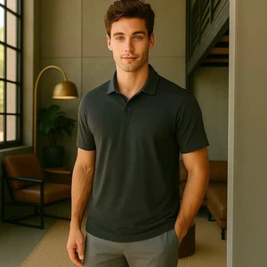 Lululemon Poloshirt Herren Large Schwarz Kurzarm Sport Golf Performance - Bild 1 von 20
