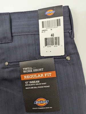 Dickies Men Work Shorts Size 40 Navy Twill Regular Fit 13" Multi Pockets Skater - Image 1 of 4