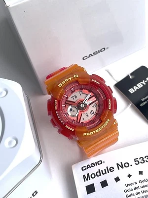 Casio Baby-G * BA110JM-4A Anadigi Jelly Marine Orange Watch for Women - image 1 of 4
