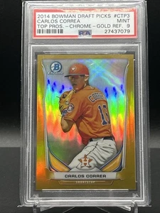 2014 BOWMAN DRAFT PICKS TOP PROSPECTS CTP3 CARLOS CORREA GOLD /50 PSA 9 - Picture 1 of 1