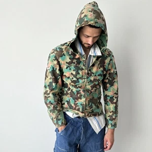 1950s Vintage Military Czechoslovakian Army Dubaky/Mracky Camo Hooded Jacket - Picture 1 of 12