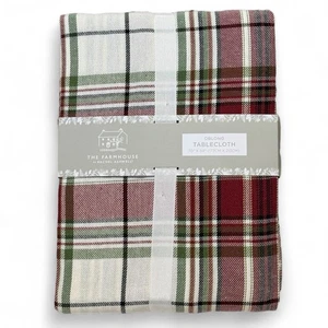 The Farmhouse Rachel Ashwell Weihnachten Tischdecke weiß rot kariert 70x84" länglich - Bild 1 von 14