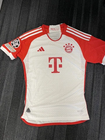 BAYERN MUNICH 23/24 AUTHENTIC HOME PLAYER JERSEY ADIDAS #6 KIMMICH MEN’S LARGE Cover