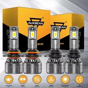 4x Kit de bombillas de faros LED AUXBEAM 9005 9006 haz alto bajo 28000LM 6500K Canbus - Imagen 1 de 12