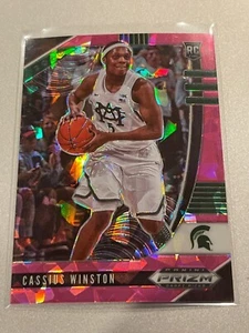 2020-21 Prizm Draft Picks Cassius Winston #69 Pink Cracked Ice Rookie NM! - Picture 1 of 1