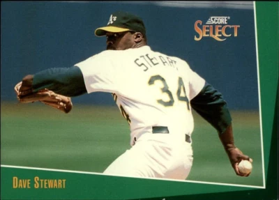 Dave Stewart  1993 Score Select Card # 240 Oakland Athletics MINT condition - Image 1 of 2