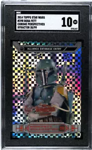 2014 TOPPS STAR WARS CHROME PERSPECTIVES BOBA FETT X-FRACTOR /99 SGC 10 - Picture 1 of 2