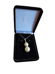Collana donna argento 925 con ciondolo madreperla e marchesato 40 cm L S07 - Foto 1 di 5