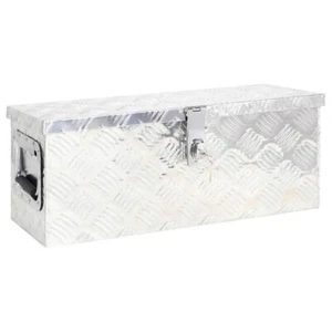 Aluminium Storage Box Silver 60x23.5x23 cm Large Organizer Container - Picture 1 of 8
