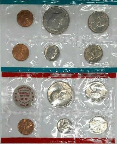 1971 US Mint Set Brilliant Uncirculated as Issued with OGP Cover