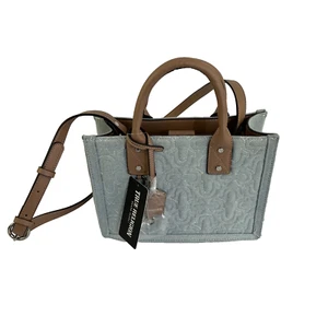 NWT True Religion Denim Signature Logo Light Blue Handbag Shoulder Bag $98 - Picture 1 of 7