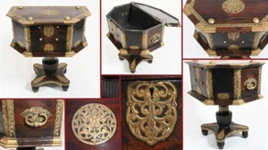 Indian Dowry Chest Cabinet Hindhu Antiques Brass - Picture 1 of 12