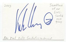 Soundtrack of Our Lives - Ake Karl Kalle Gustafsson Signed 3x5 Index Card