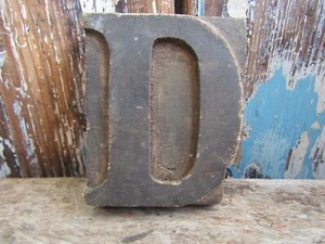 Vintage Printers Block Letterpress Printers Letter D & G Large 3" x 3" Size - Picture 1 of 3