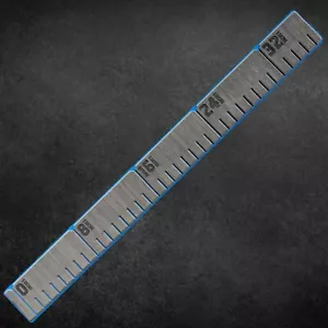 EVA Foam | 36" Fish Ruler for Boats | Dark Grey over Blue - Lasered - Picture 1 of 10