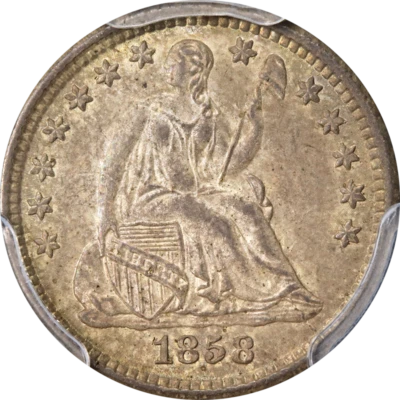 1858-O Seated Liberty Half Dime PCGS MS65 Strong Strike - Image 1 of 4