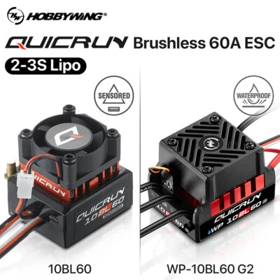 HobbyWing QuicRun 10BL60 Sensored 60A ESC for RC 1/10 Drift Trucks Buggy Cars - Bild 1 von 4