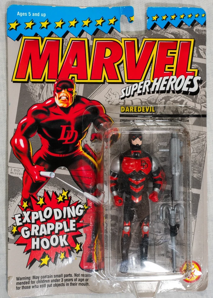 Toy Biz Marvel Super Heroes Daredevil Exploding Grapple Hook Action Figure 1994