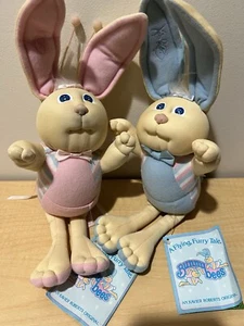 Vintage 1986 Boy & Girl BunnyBees Cabbage Patch Kids Doll w/ Tag Bunny Bee - Picture 1 of 8