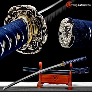 40'' Navy Blue Katana Clay Tempered T10 Hadori Polish Japanese Samurai Sword New - Picture 1 of 12