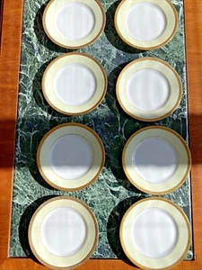 8 Vintage Victoria China 6 1/4" Bread Plates w/Gold trim ~ Czechoslovakia - Picture 1 of 3