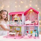 4 Room Princess Dollhouse Dream House Cottage 2-stories Warm Light Birthday Gift