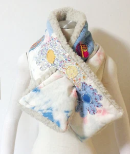 Bufanda KAPITAL Country Kesa ¡Gran estado! Silenciador unisex Boa Fleece Patchwork JAPÓN - Imagen 1 de 21