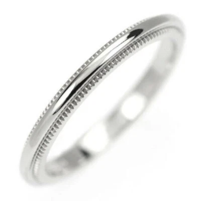 TIFFANY & Co. Together Platinum 2mm Milgrain Wedding Band Ring 3.5 - Image 1 of 3