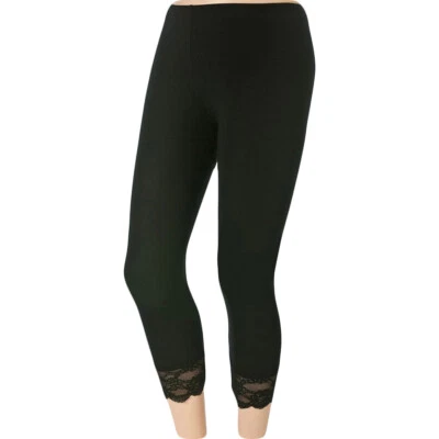 Leggings Donna 4319 Jadea Capri con Inserto in Pizzo in cotone Elasticizzato - Immagine 1 di 2