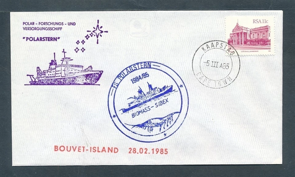 D449369 South Africa Naval Cover Polarstern Antartic Mission Bouvet Island 1985 - Image 1 of 1