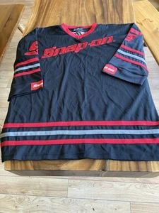 Vintage Snap On Tools Hockey Jersey V Neck Size Large - Foto 1 di 11