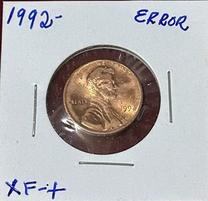 1992 memorial cent Multiple Error Coin Weak Strike No Mint Mark DDO/DDR - Picture 1 of 10