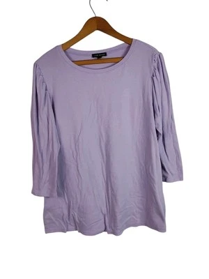 Blusa para mujer Lane Bryant manga 3/4 lavanda púrpura talla 10/12 Foto 1 de 4