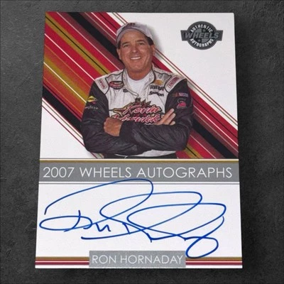 Ron Hornaday PACK PULLED NASCAR CHAMP HOF signed card 2007 WHEELS AUTHENTICS - Image 1 of 2