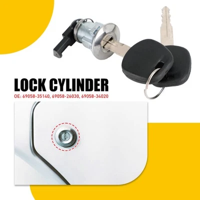 Fuel Door Lock Cylinder w/ 2Keys Fits Toyota 1995-2004 Tacoma 2000-2003 Tundra D - Image 1 of 4