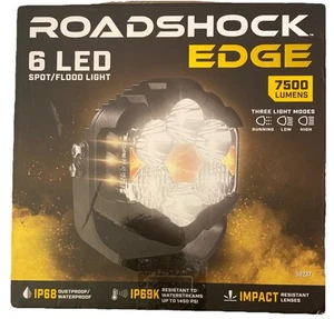 🌹NEW Roadshock Edge 6 LED 3" Spot Flood Light 7500 Lumens 59237 - Picture 1 of 5