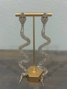 Lange übertriebene Strass-Ohrringe in Schlangenform 5,5 Zoll - Bild 1 von 3