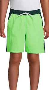 Lands End Boys Stretch Hydroliner Sport Swim Trunks Sz XL (14-16) electric lime - Picture 1 of 8