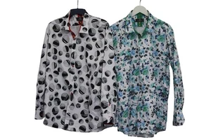 2 X Mens Makrom Shirts Long Sleeved Button Up 3Xl 47-48In Chest - Picture 1 of 9
