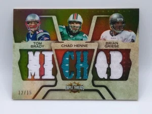 2008 Topps Triple Threads Triple Relic Michigan QB's #12/15 Tom Brady Jersey # - Picture 1 of 2