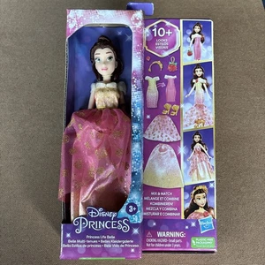 Disney Princess Life Belle Modepuppe Mix & Match 10 Outfit Kombinationen Box - Bild 1 von 12