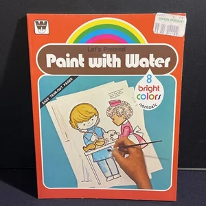 Vintage Lets Pretend Paint With Water Coloring Book Activity Booklet Whitman 79' - Picture 1 of 6
