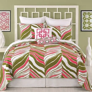 FUNDA DE ALMOHADA ESTÁNDAR TRINA HOJA DE TIGRE TURCO 1 SIMULADA ROSA TROPICAL VERDE BLANCO - Imagen 1 de 2