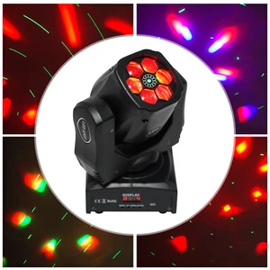 6 LED Bee Eye Laser Moving Head Light DMX512 Beam Stage Light DJ Disco RGBW 100W - Picture 1 of 21