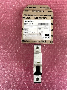Siemens 5SY4 108-7 Leitungsschutzschalter Sicherungsautomat, 1-polig Typ C8 MCB - Bild 1 von 1