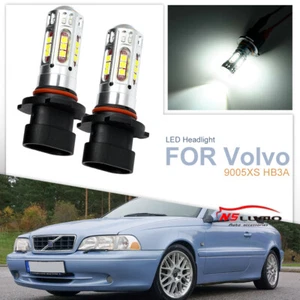 2x White 9005XS HB3A 6500K LED Headlight Bulb High Beam For 2001-2002 Volvo V70 - Picture 1 of 12