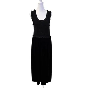 NWT Max Studio Textured Georgette and Velvet Maxi Dress Size Medium - Picture 1 of 8