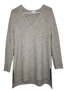 Pure Jill Medium Beige Marled High Low Hem Thick Knit Sweater Tunic - Picture 1 of 4
