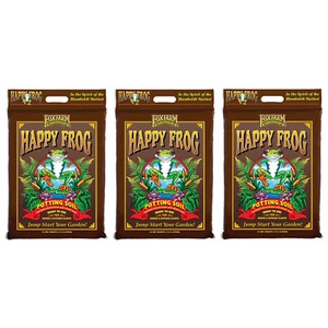 FoxFarm Happy Frog Nutrient Rapid Growth Garden Potting Soil, 12 quart (3 Pack) - Picture 1 of 5